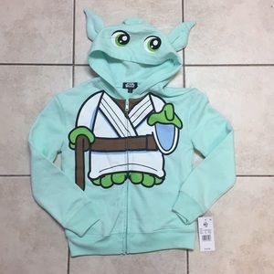 7/8 Mint Green Yoda Hoodie - New